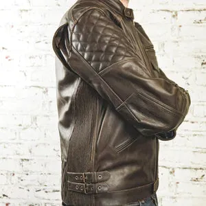 AGE OF GLORY KINGPIN BROWN LEATHER CE JACKET