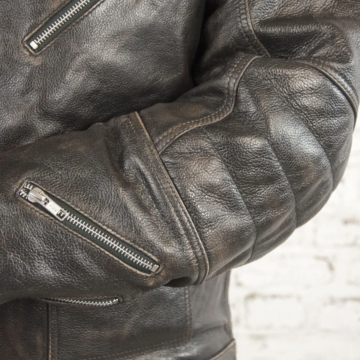 Age of Glory - Rocker Leather Jacket Used Black