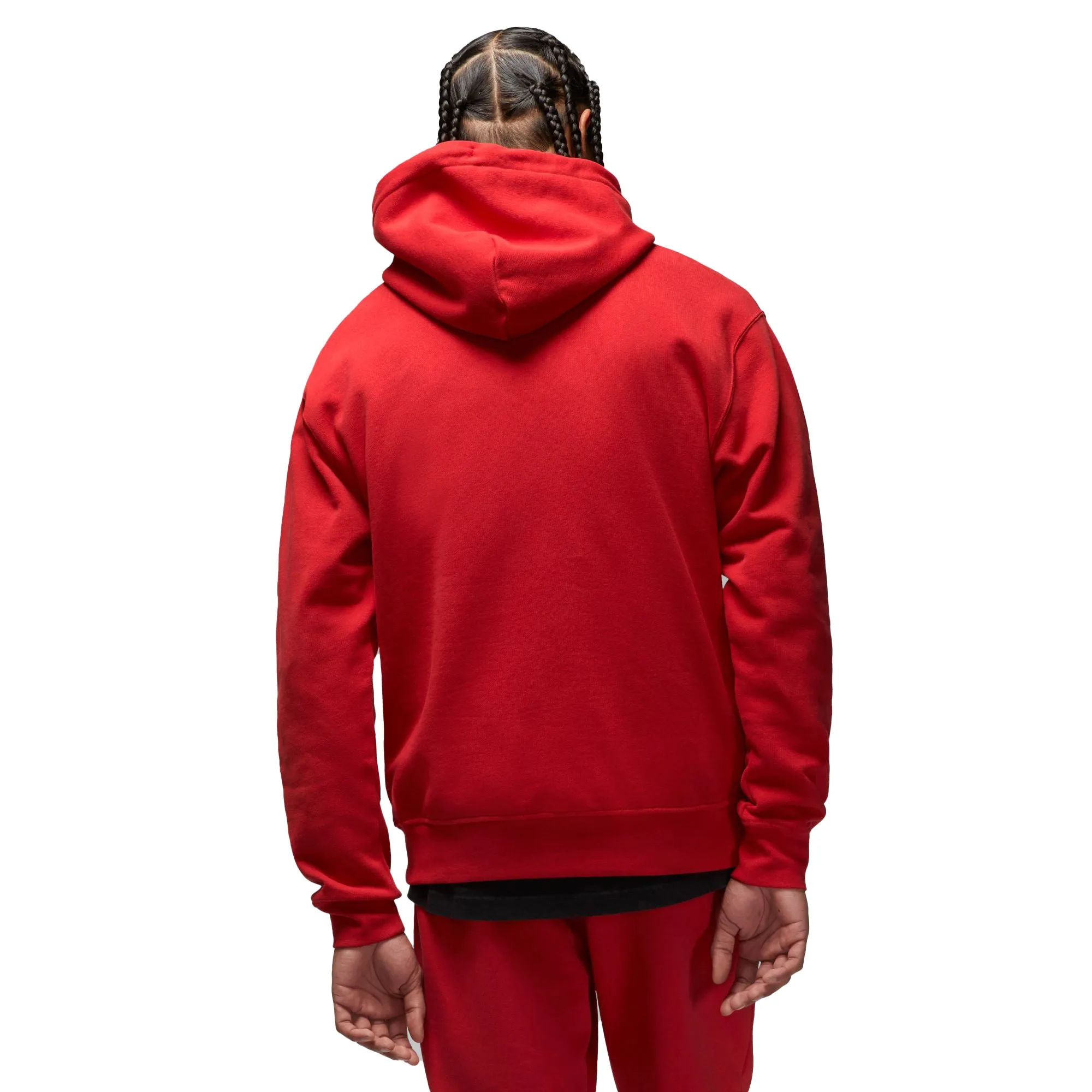 Air Jordan Flight Fleece Logo Men's Pullover Hoodie Fire Red