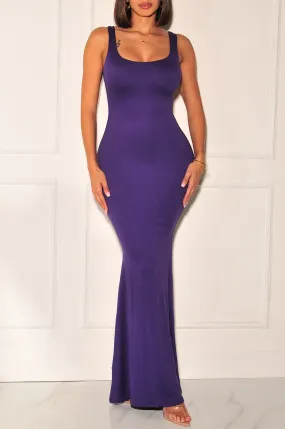 Amethyst Sleeveless Mermaid Maxi Dress