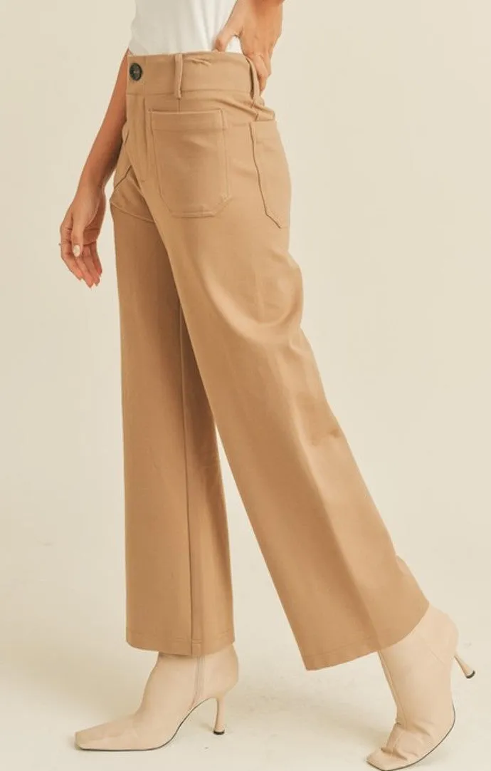 Angie Mocha Ponte Pants