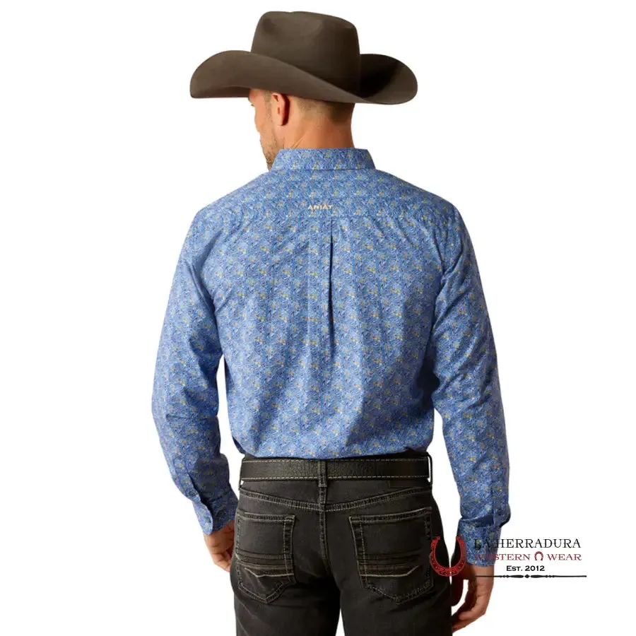 Ariat Reyes Fitted Long Sleeve Shirt Royal Blue - 2362