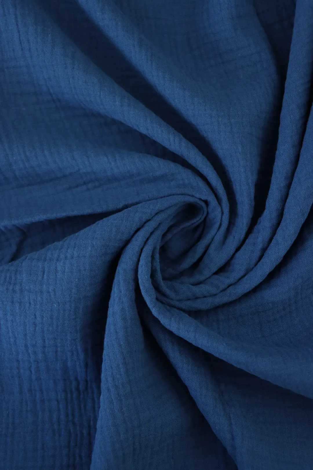 Baltic Blue Cotton Double Gauze