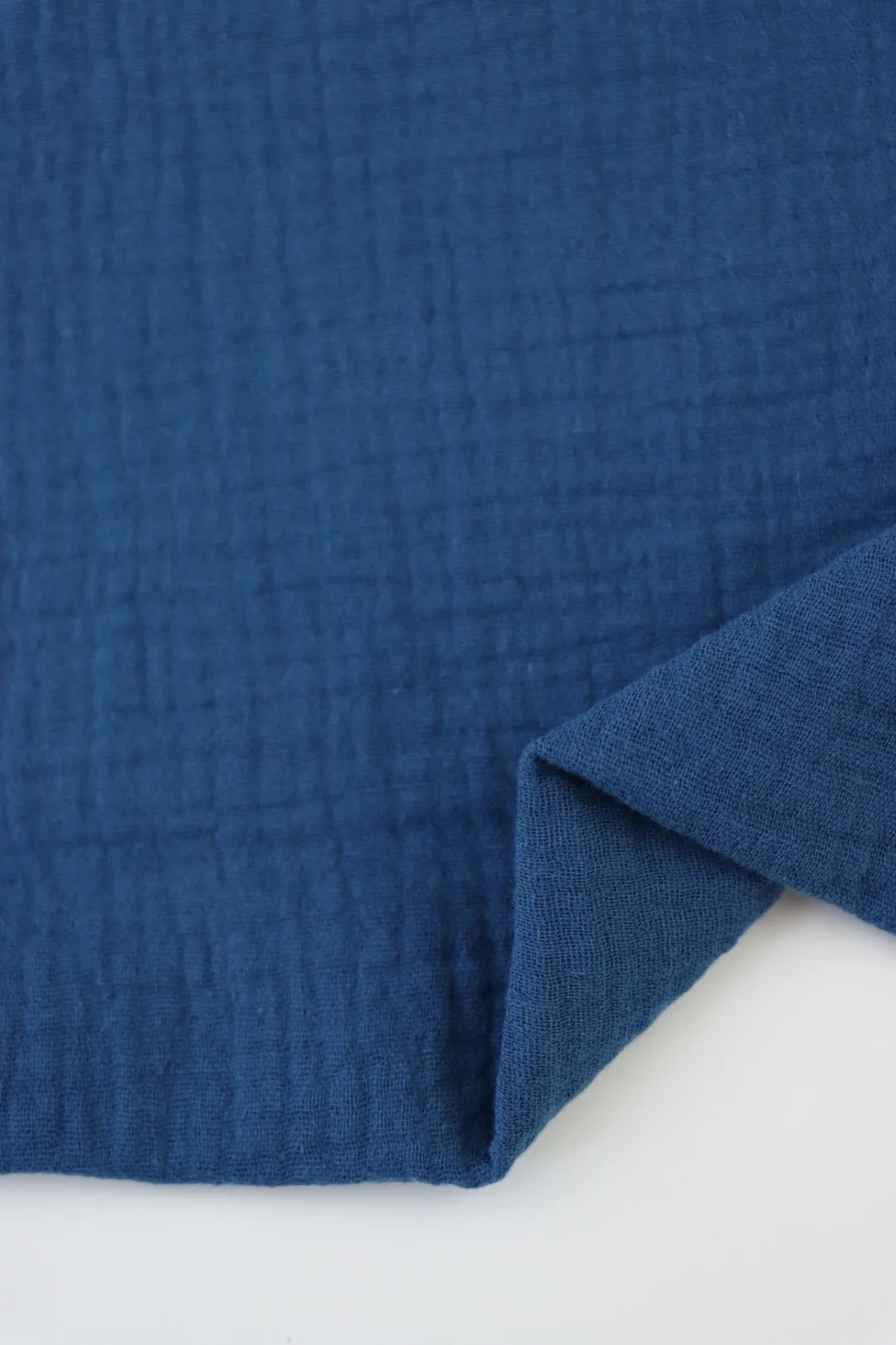 Baltic Blue Cotton Double Gauze