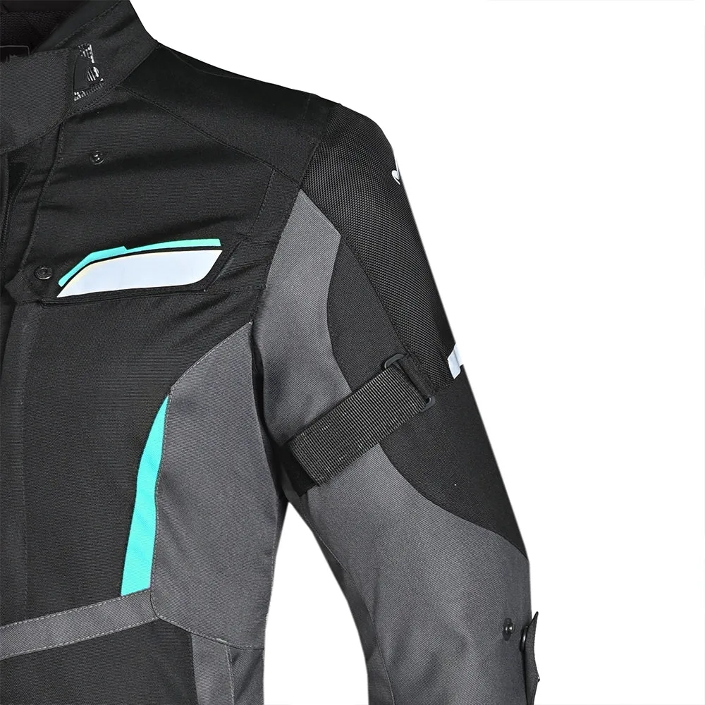 BELA Hurrican Lady Motorcycle Jacket Black Turquoise