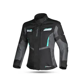 BELA Hurrican Lady Motorcycle Jacket Black Turquoise