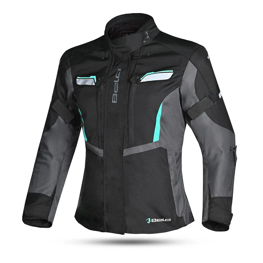 BELA Hurrican Lady Motorcycle Jacket Black Turquoise