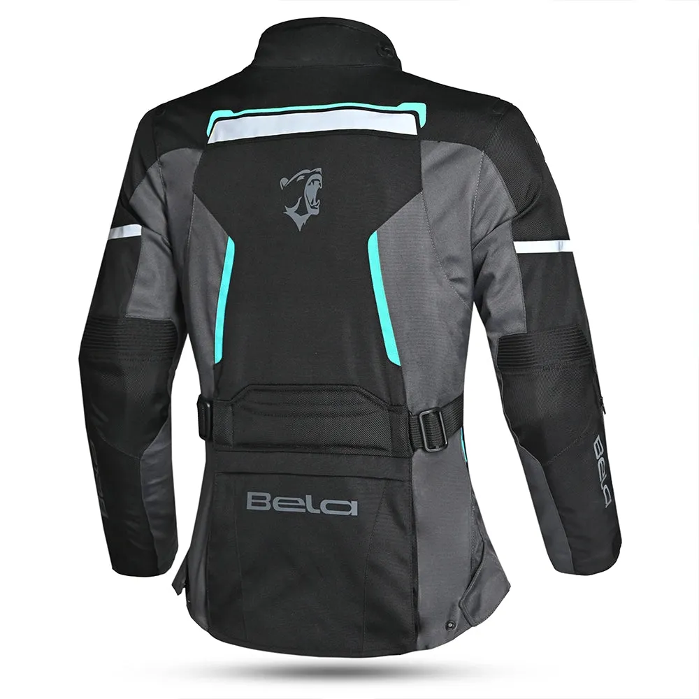 BELA Hurrican Lady Motorcycle Jacket Black Turquoise