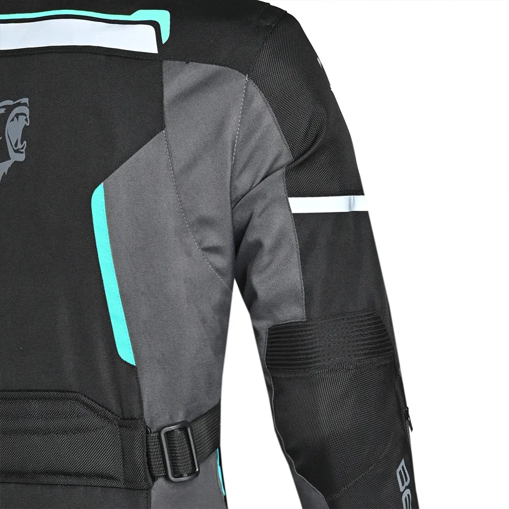 BELA Hurrican Lady Motorcycle Jacket Black Turquoise