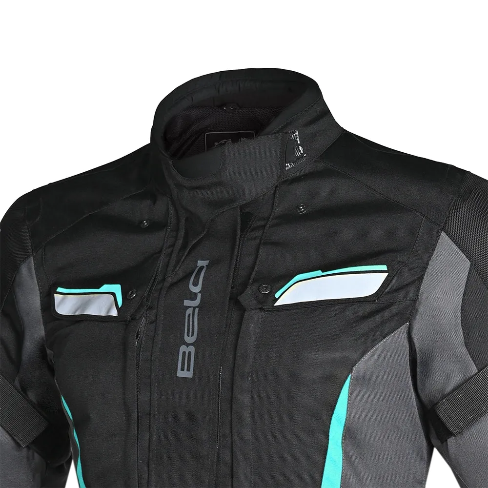 BELA Hurrican Lady Motorcycle Jacket Black Turquoise