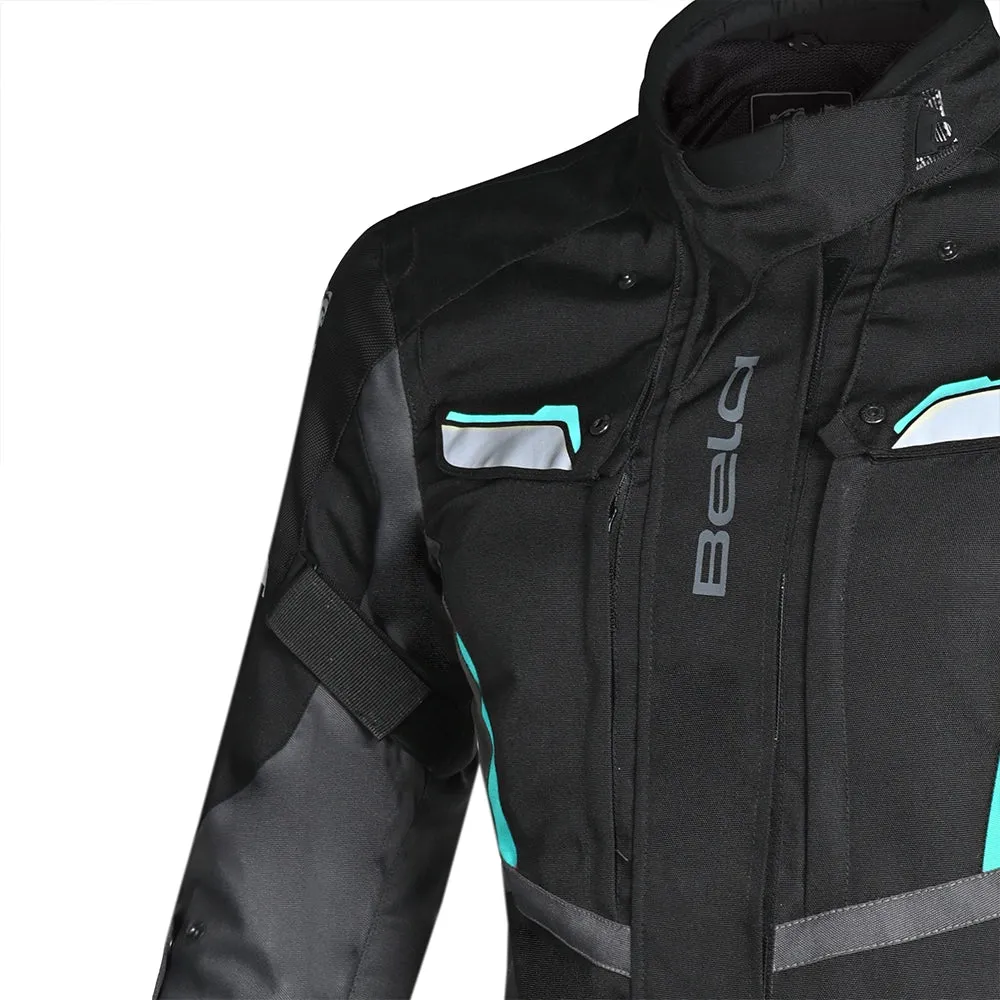 BELA Hurrican Lady Motorcycle Jacket Black Turquoise