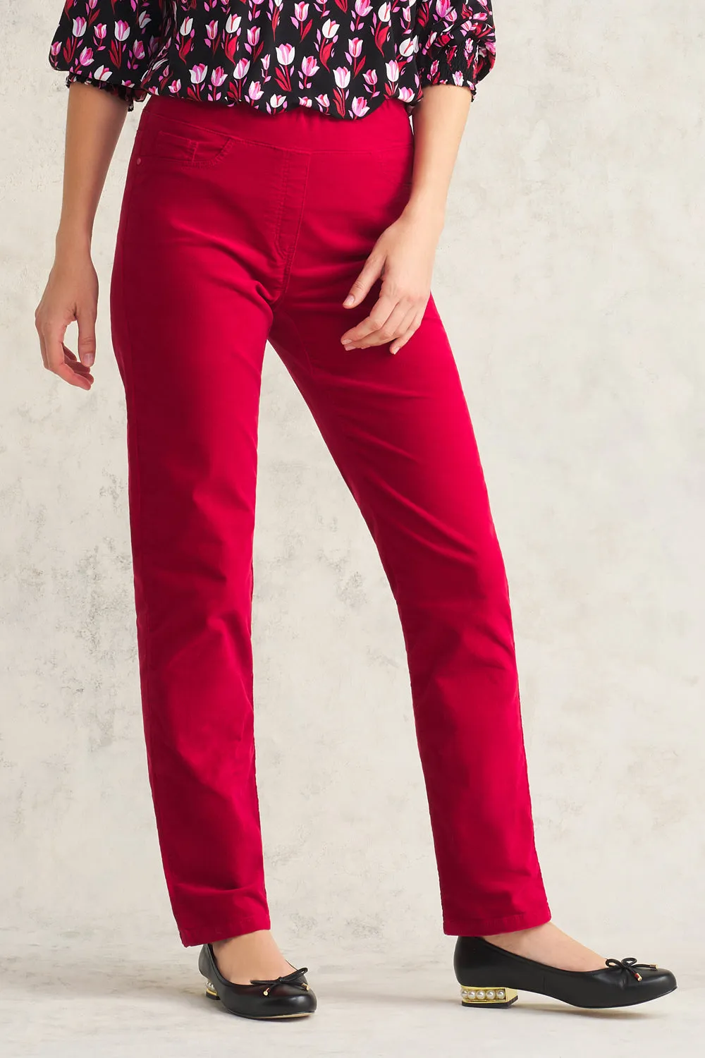 Bengajean® Velvet Straight Leg - Red