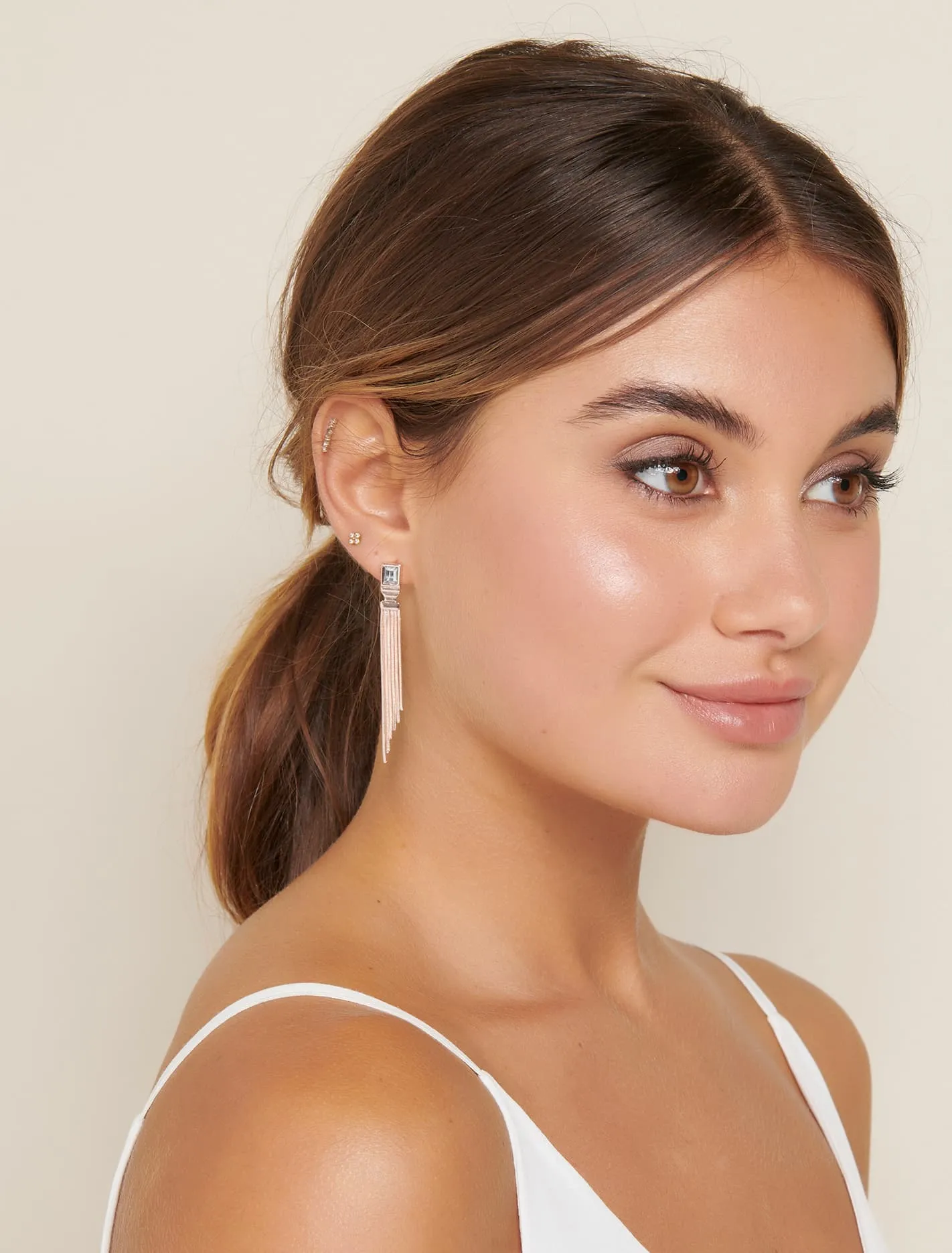 Bethany Diamante & Gradient Drop Earrings