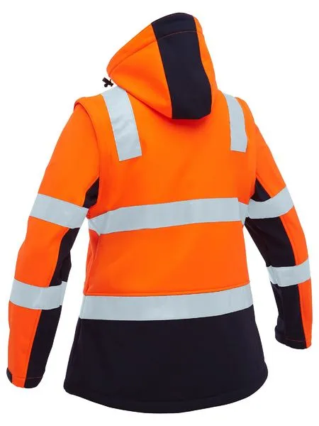 Bisley Womens Taped Two Tone Hi Vis 3 in 1 Soft Shell Jacket (BJL6078T)