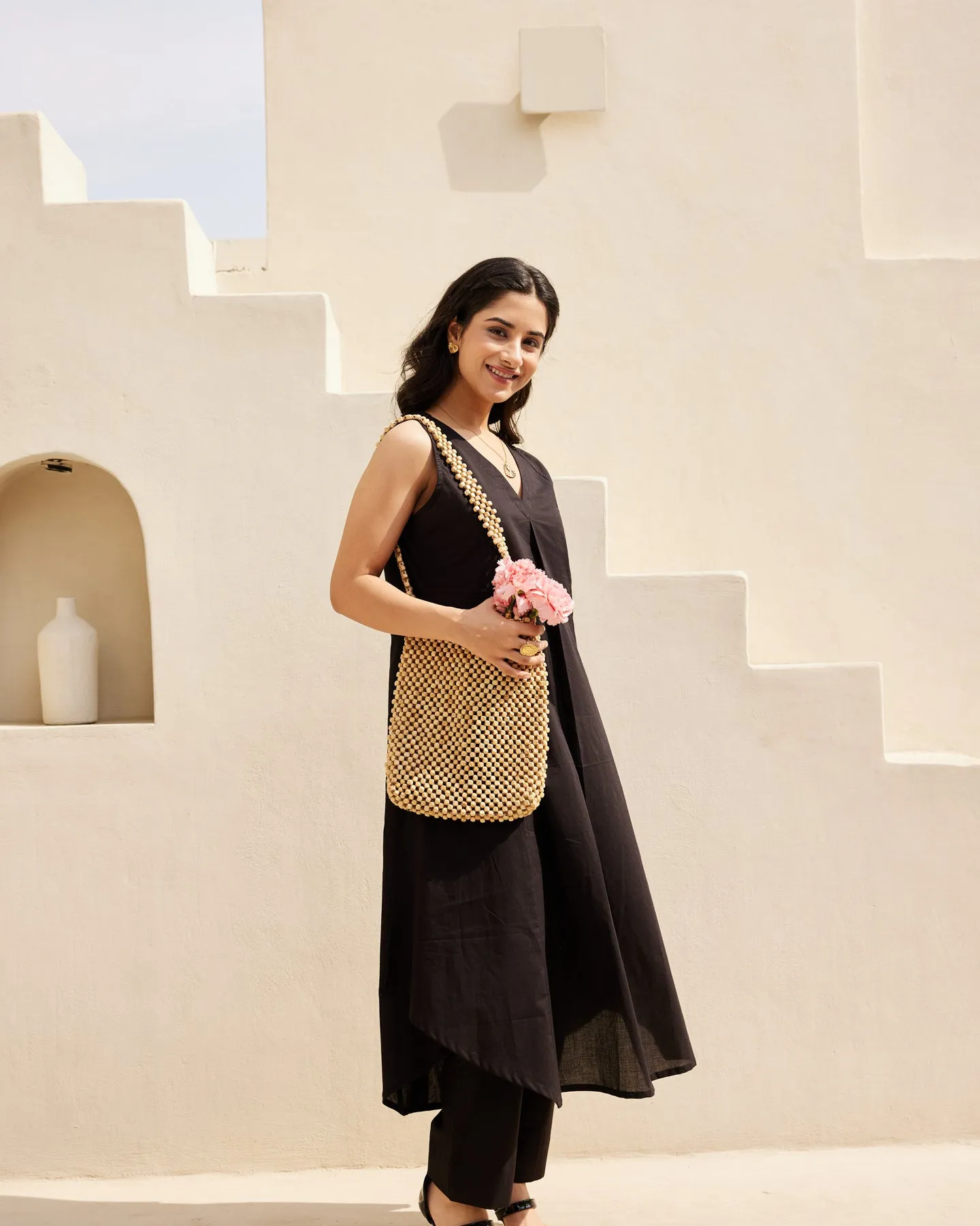 Black Basic Kurta Set