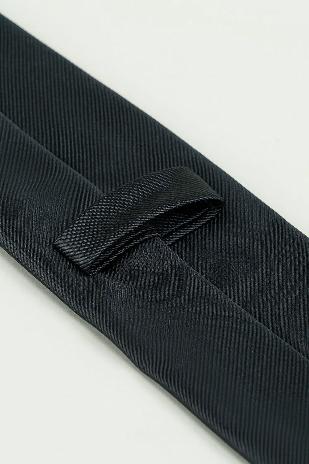 Black Solid Satin Party Tie