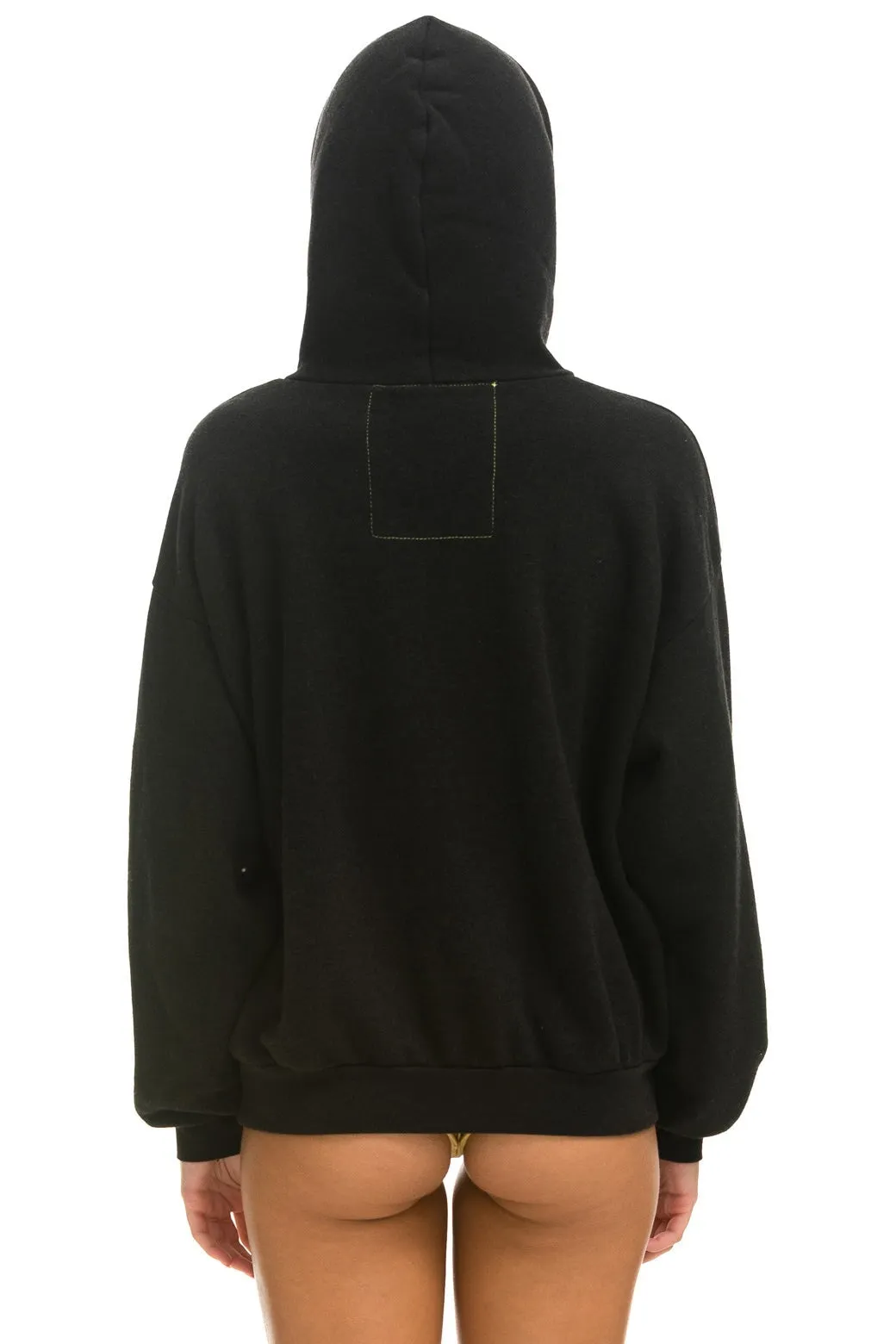 BOLT GRADIENT RELAXED PULLOVER HOODIE - BLACK // BLUE