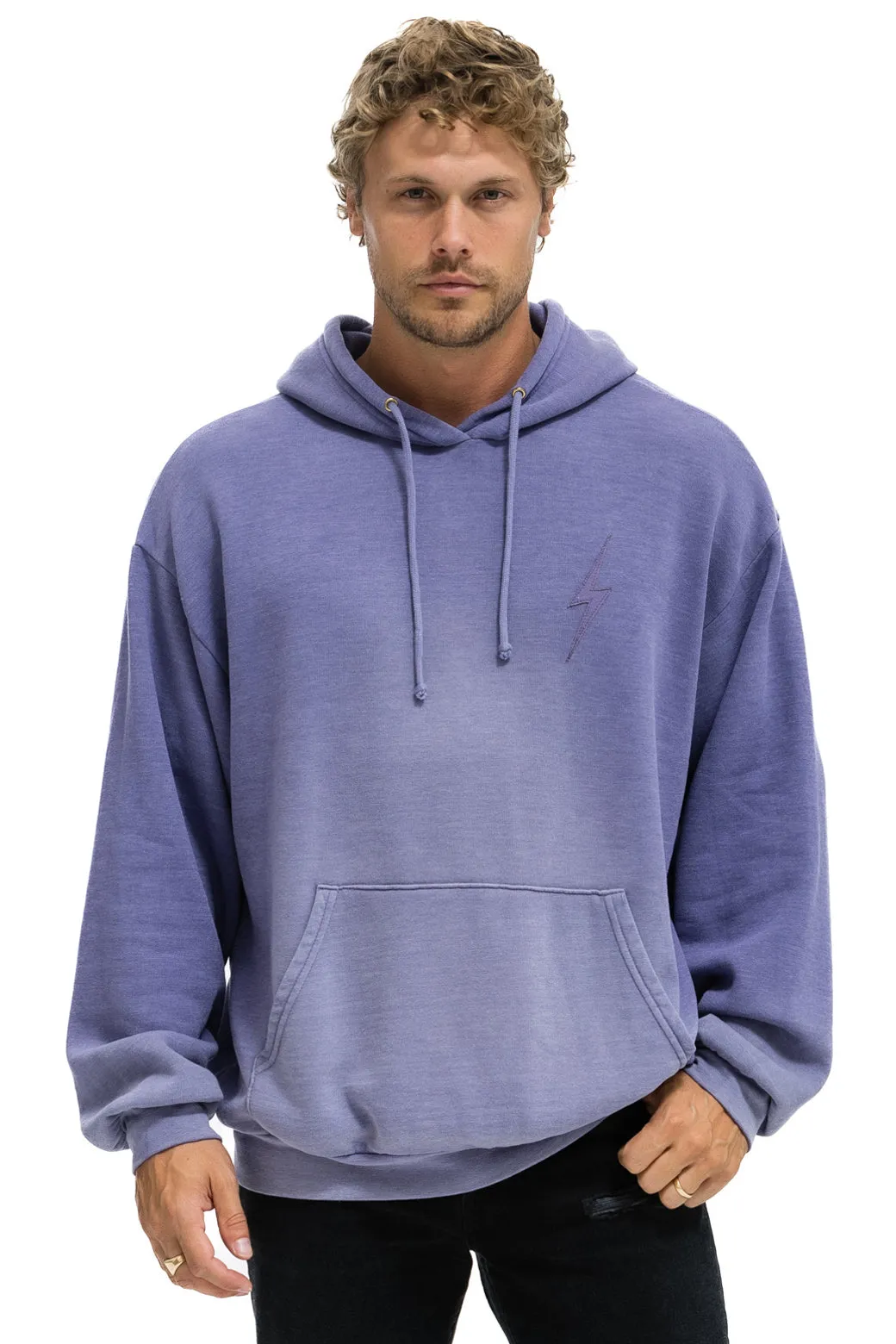 BOLT STITCH 2  RELAXED PULLOVER HOODIE - FADED GRAPE