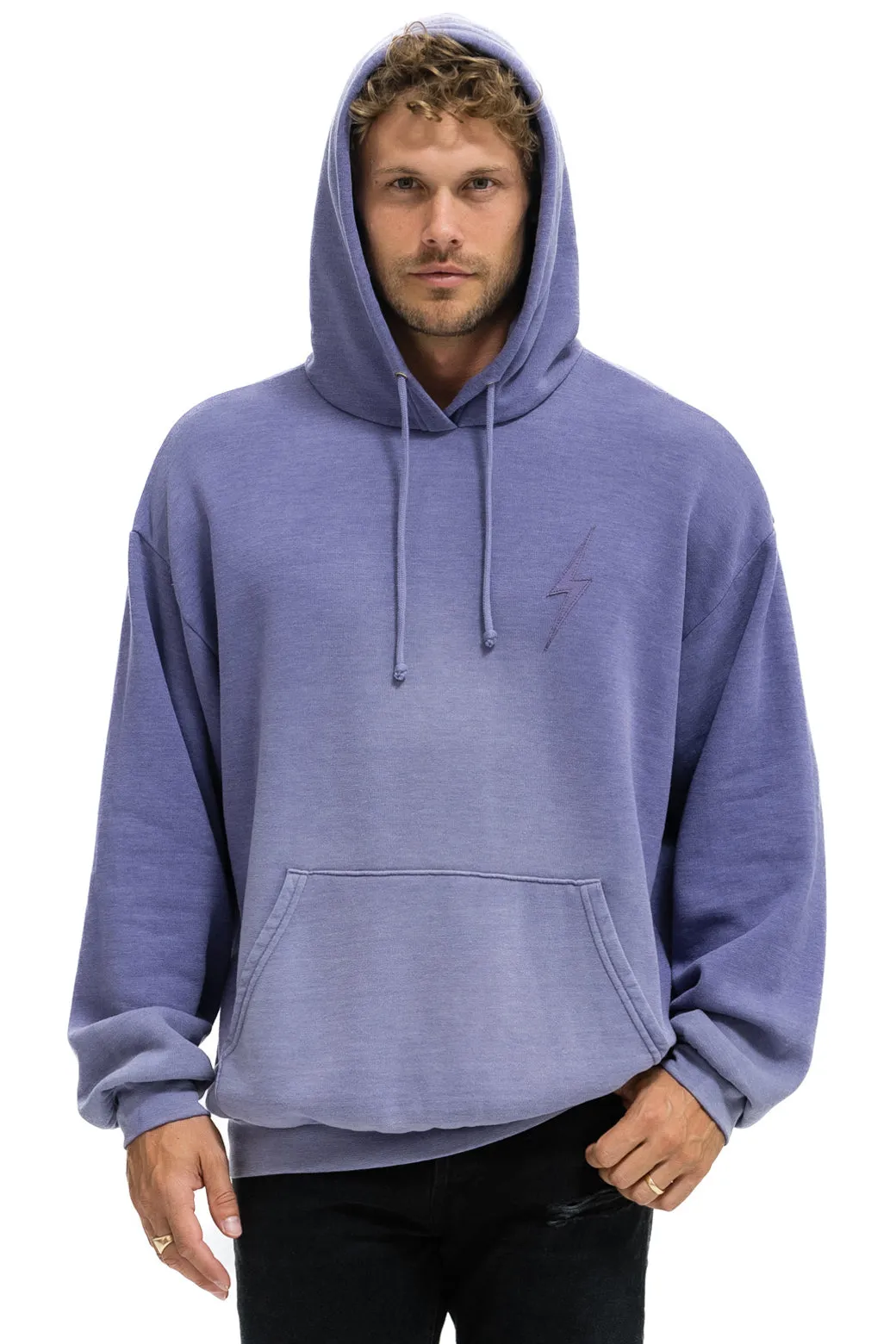 BOLT STITCH 2  RELAXED PULLOVER HOODIE - FADED GRAPE