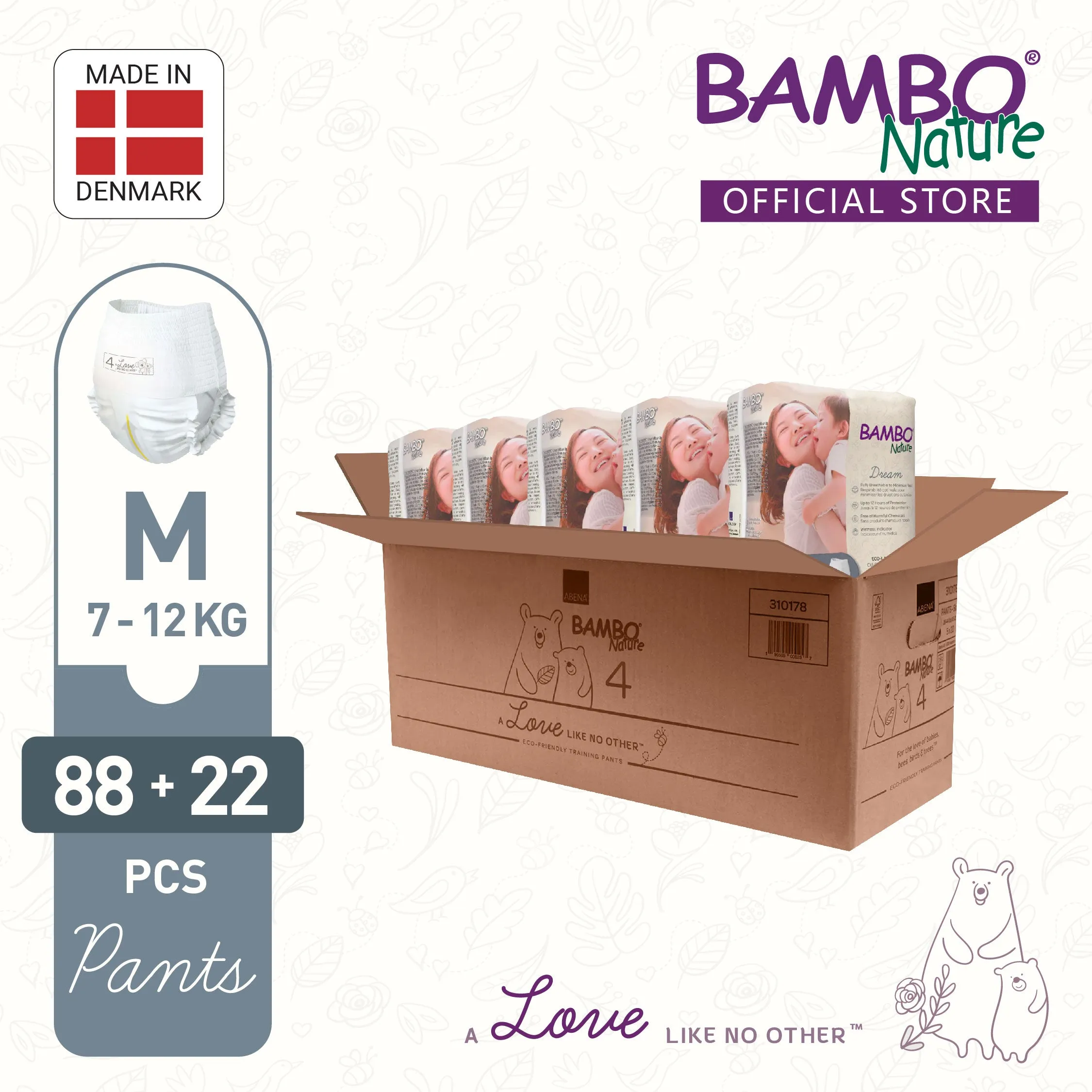 [BUNDLE] Bambo Nature Dream Pants Maxi (M) - Size 4, (88 22pcs)