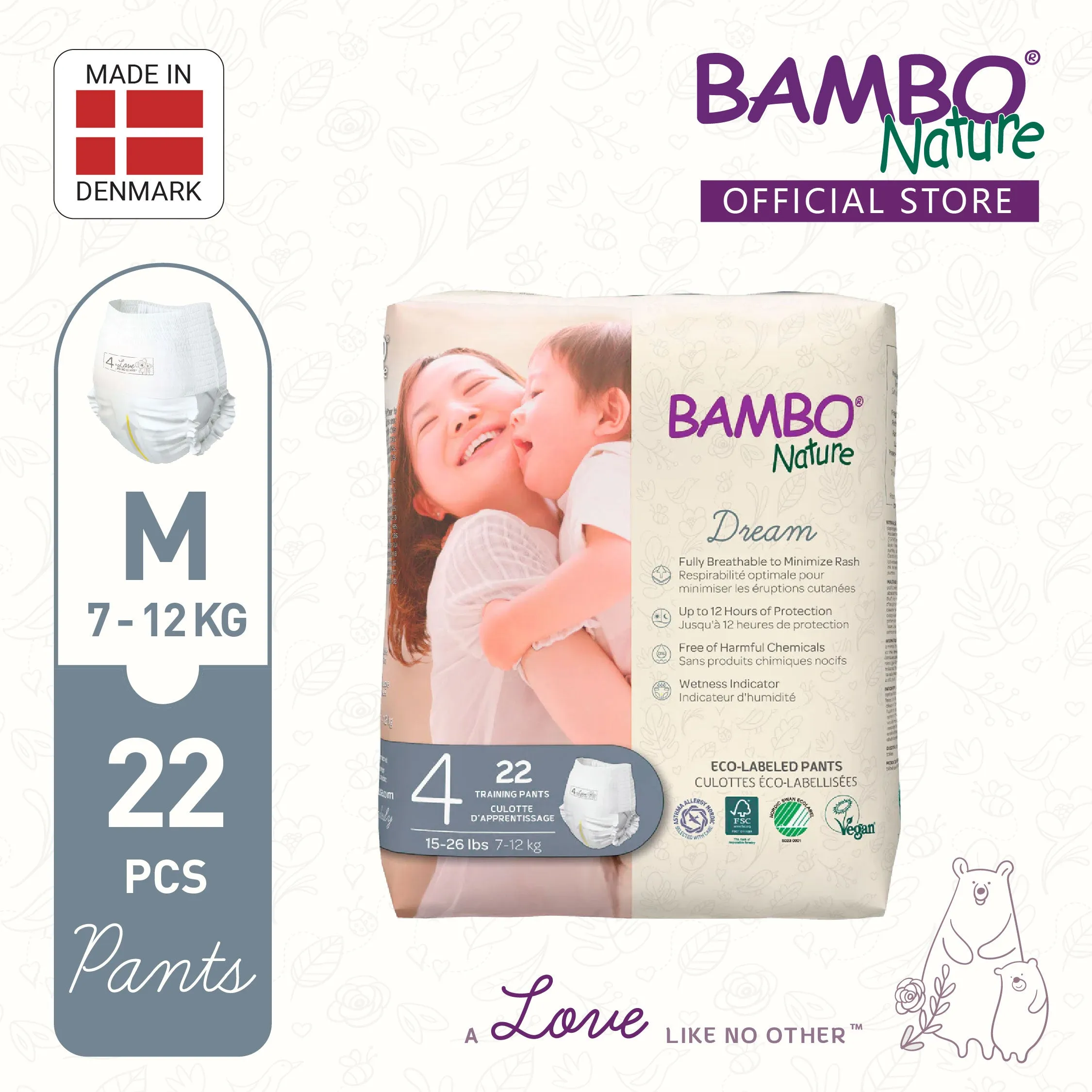 [BUNDLE] Bambo Nature Dream Pants Maxi (M) - Size 4, (88 22pcs)