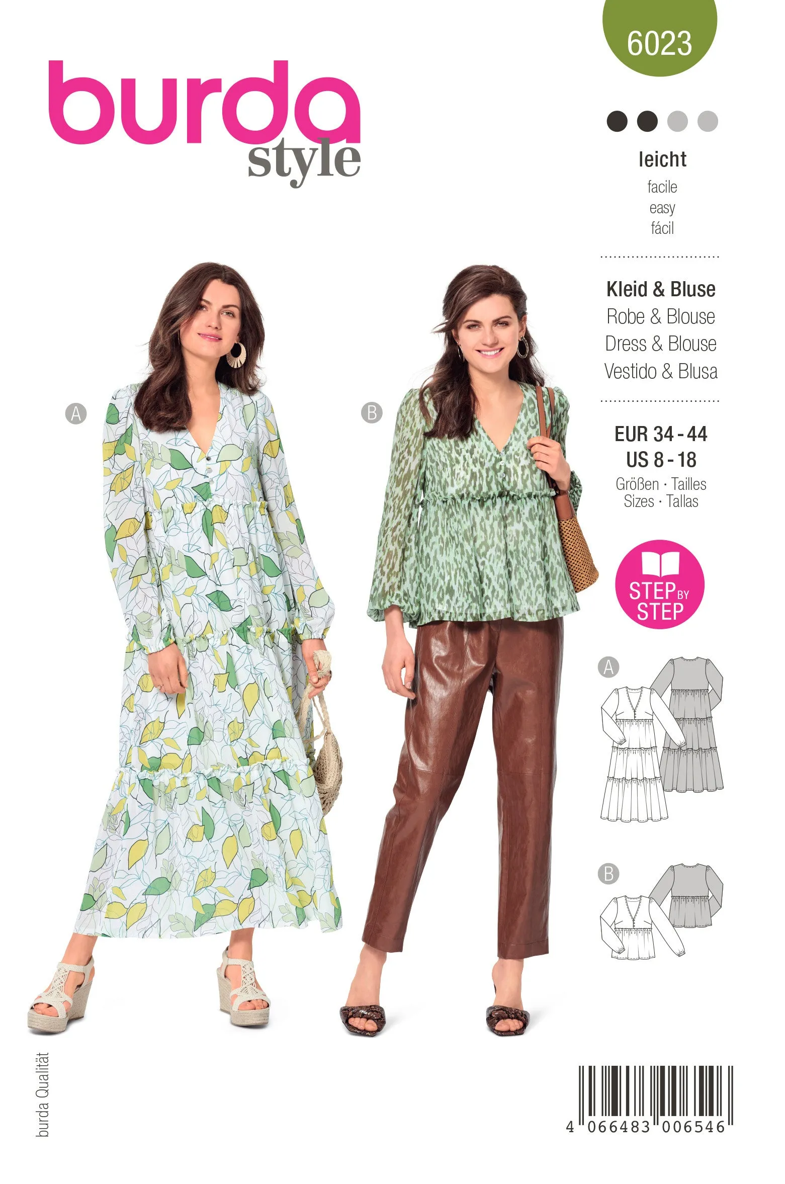 Burda Style Pattern 6023 Ladies Outerwear Dress / Blouse