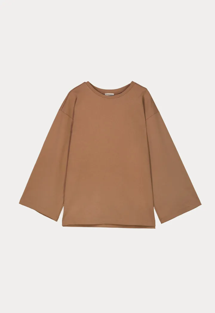 Choice Elegant Long Sleeve Blouse Camel