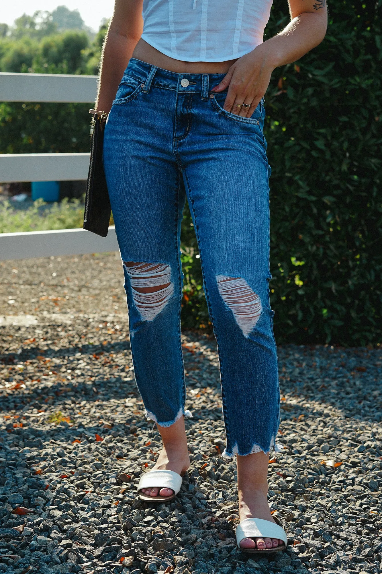 CLASSIC RISE CROPPED JEANS - VINTAGE INDIGO