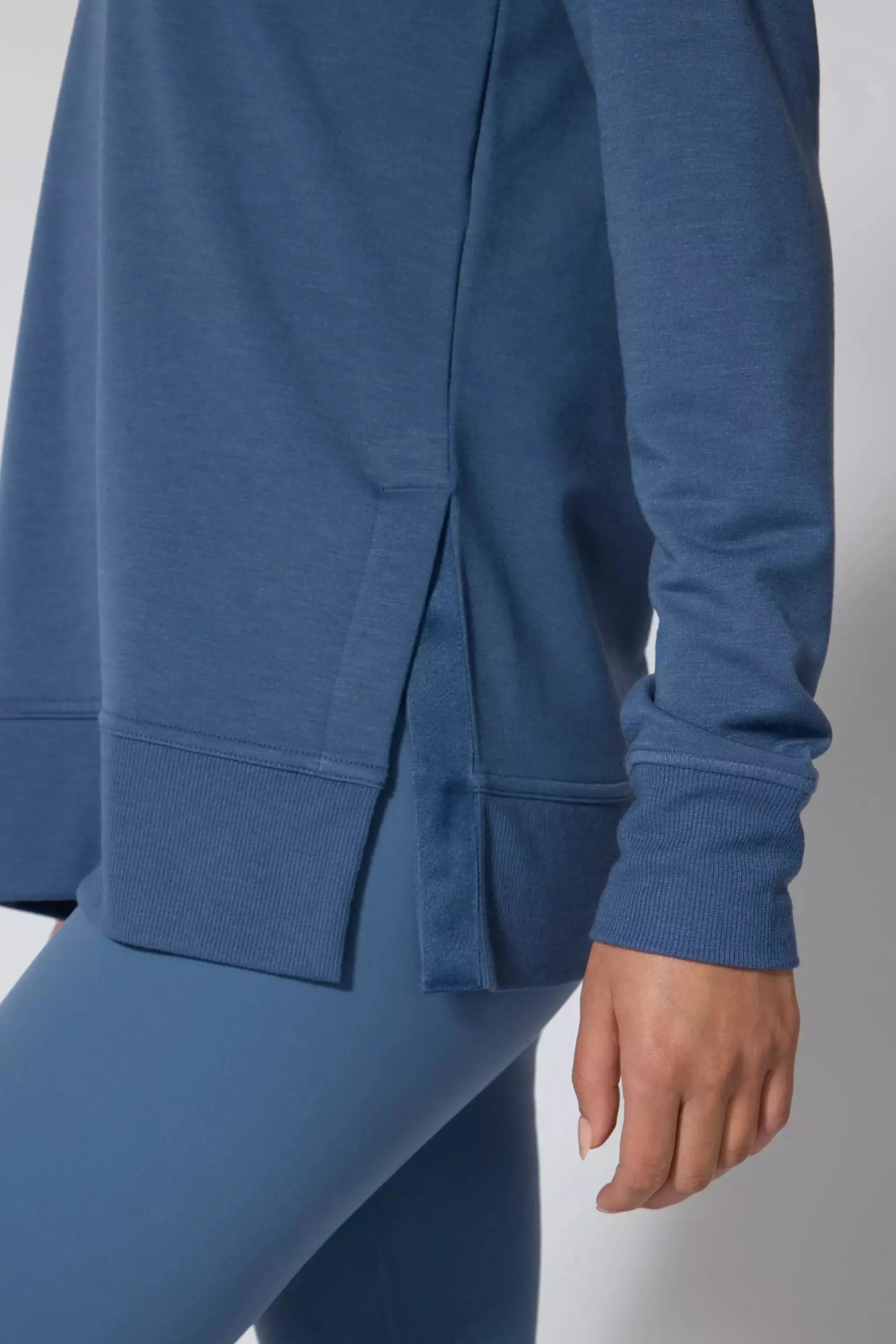 Cozy Fleece Relaxed Pullover - Petrol Blue