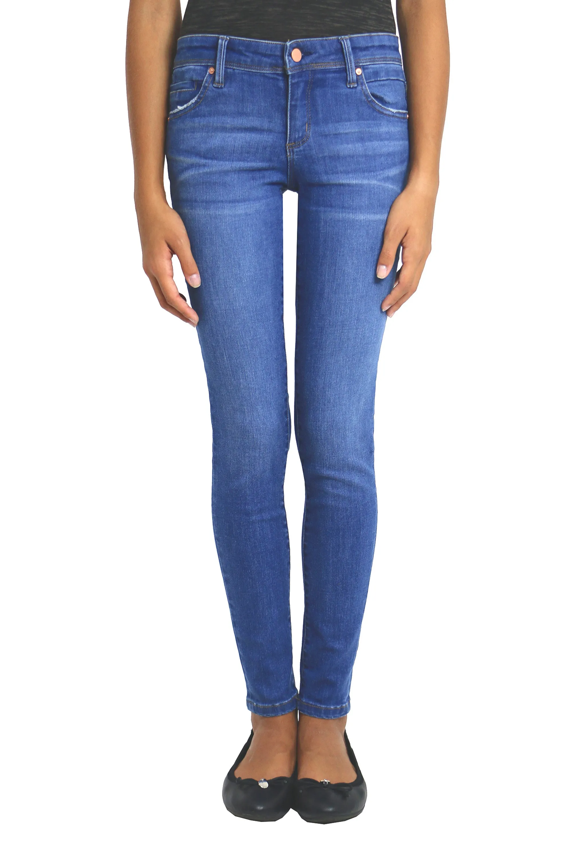 Diane - Basic Mid-Rise Skinny Pant In Medium Indigo