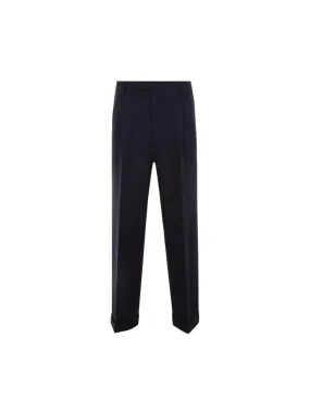 Double G Overcheck Wool Trousers