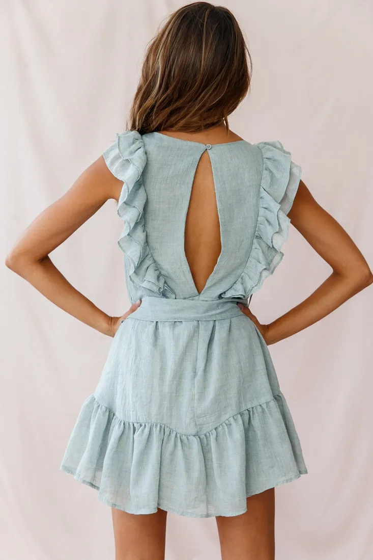 Easy Breezy Sleeveless Swing Dress Sage