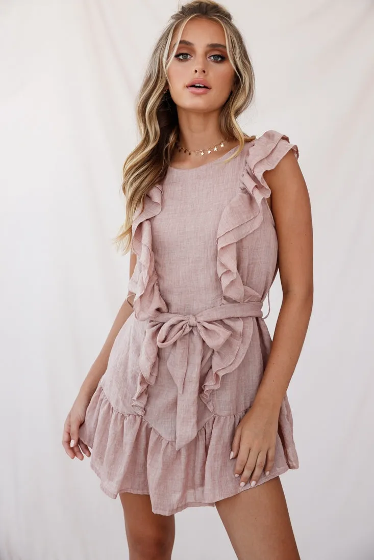 Easy Breezy Sleeveless Swing Dress Sandalwood