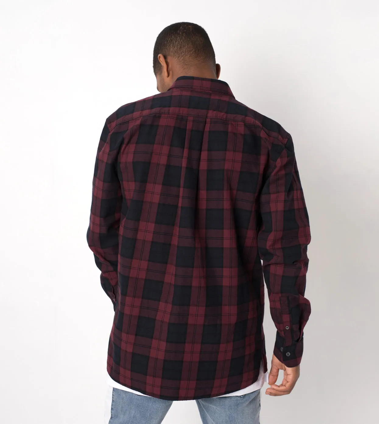 Flannel LS Shirt Black/Port