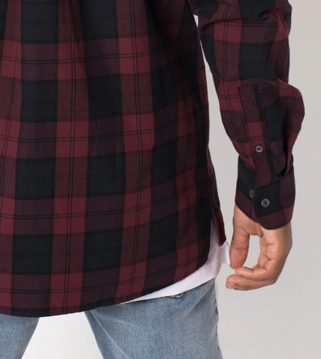 Flannel LS Shirt Black/Port