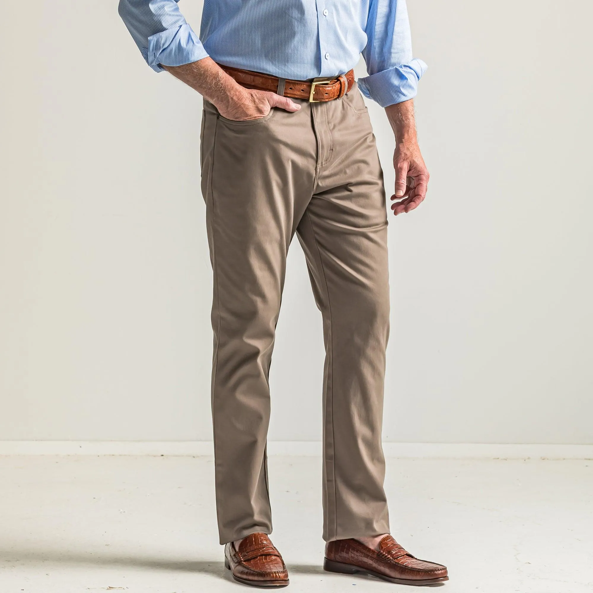 Flex Five Pocket Stretch Pant Walnut