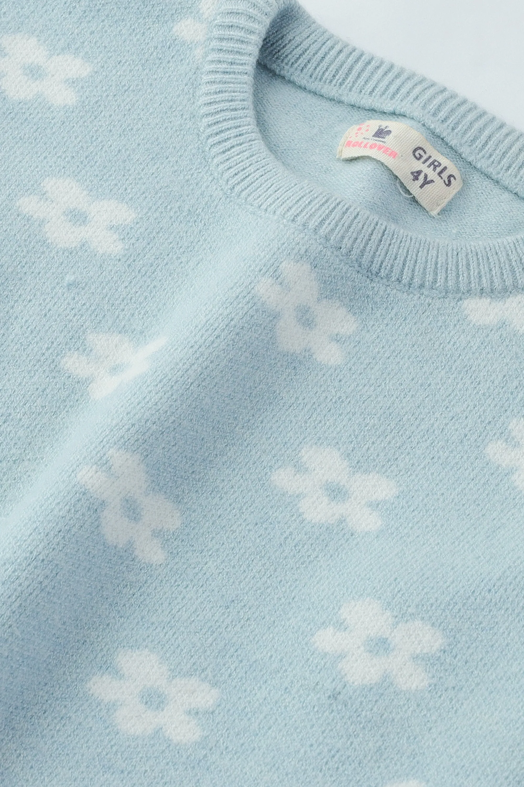 Girls' Sky Blossom Wool Sweater