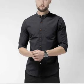 Hemploom - Elegant Hemp & Cotton Shirt in Black