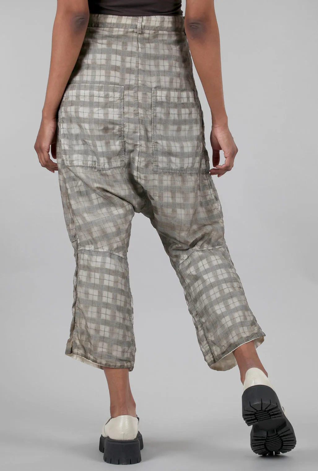 Illusion Layer Check Pant, Linen