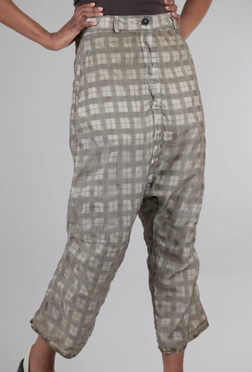 Illusion Layer Check Pant, Linen