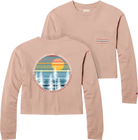 Into The Sunset Cropped Long Sleeve Tee - Pocono Souvenir