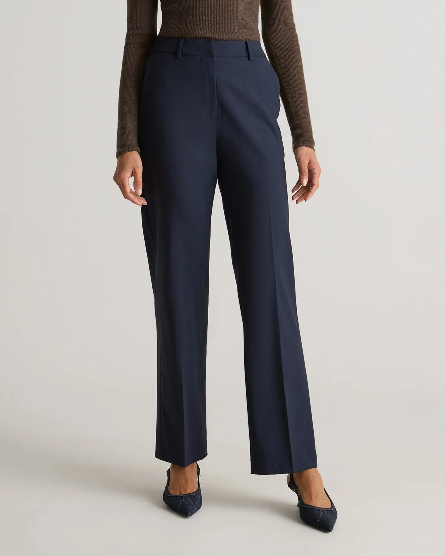 Italian Wool Straight Leg Pants