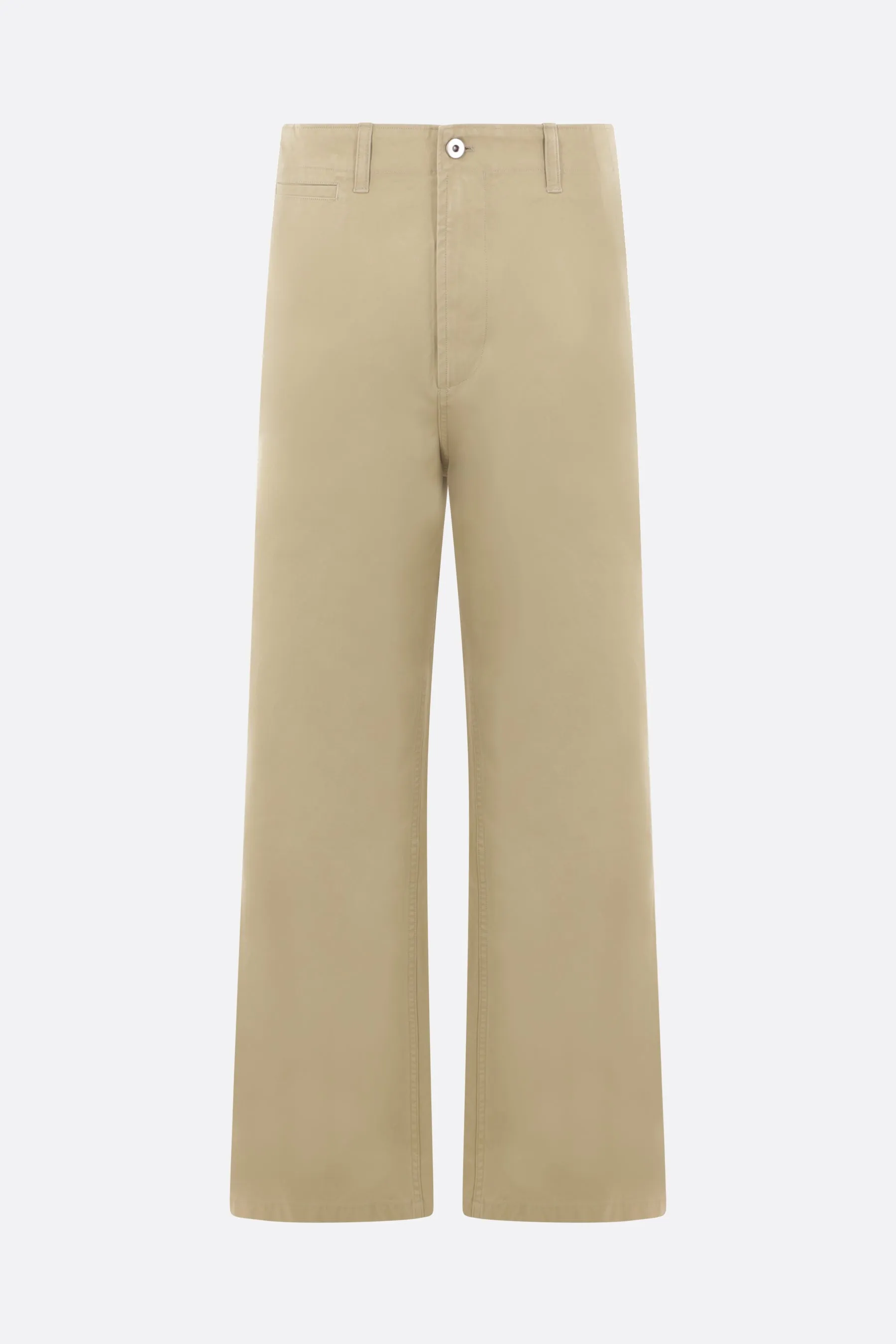 Loose-fit Satin Cotton Pants