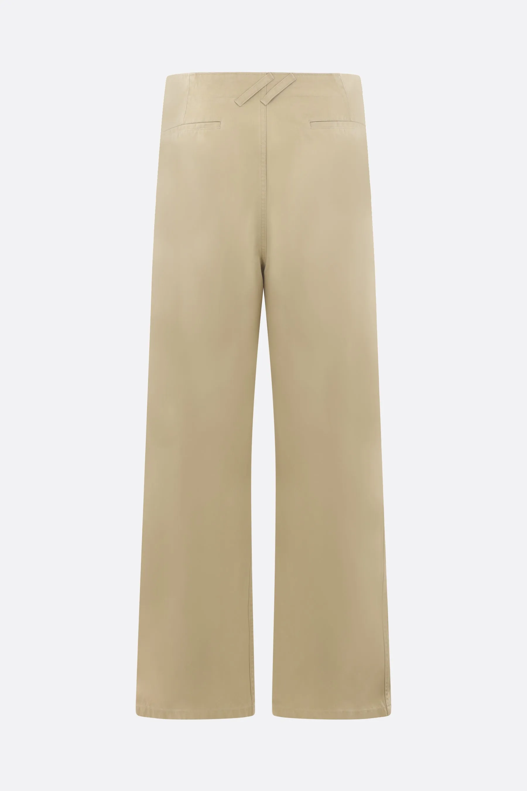 Loose-fit Satin Cotton Pants