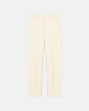 Loren - Double Suiting Straight-Leg Pants - Creme