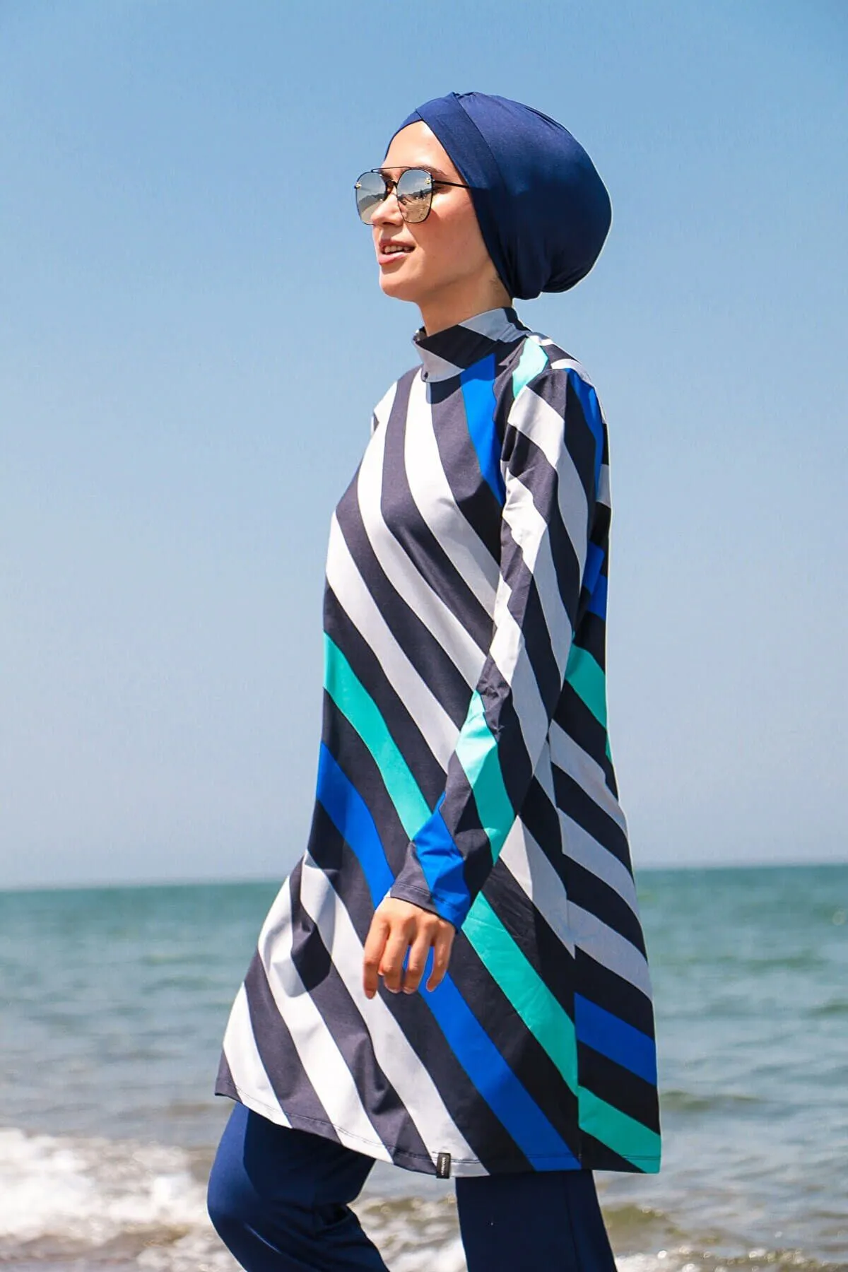 Lycra Navy Burkini Modest Swimwear 1953