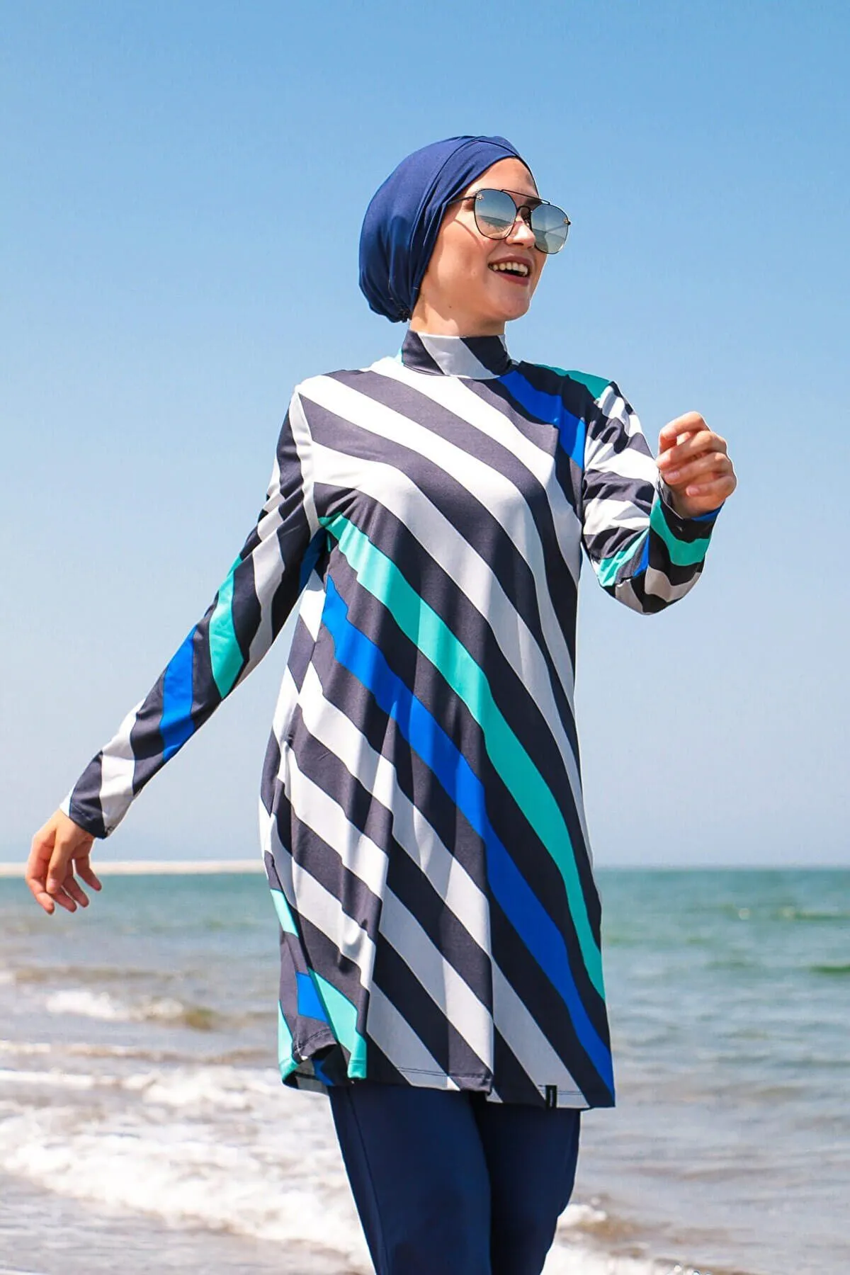 Lycra Navy Burkini Modest Swimwear 1953