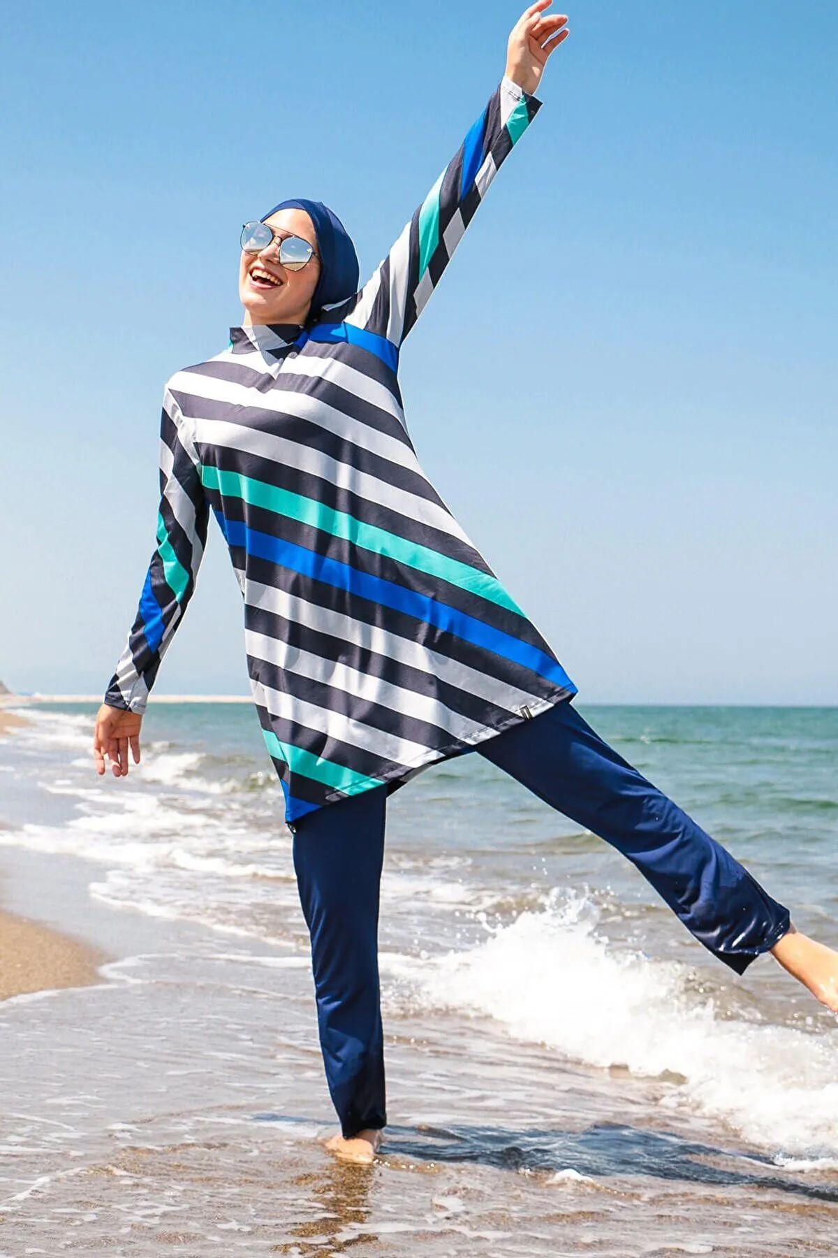 Lycra Navy Burkini Modest Swimwear 1953