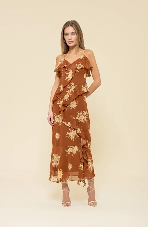 madi floral midi dress