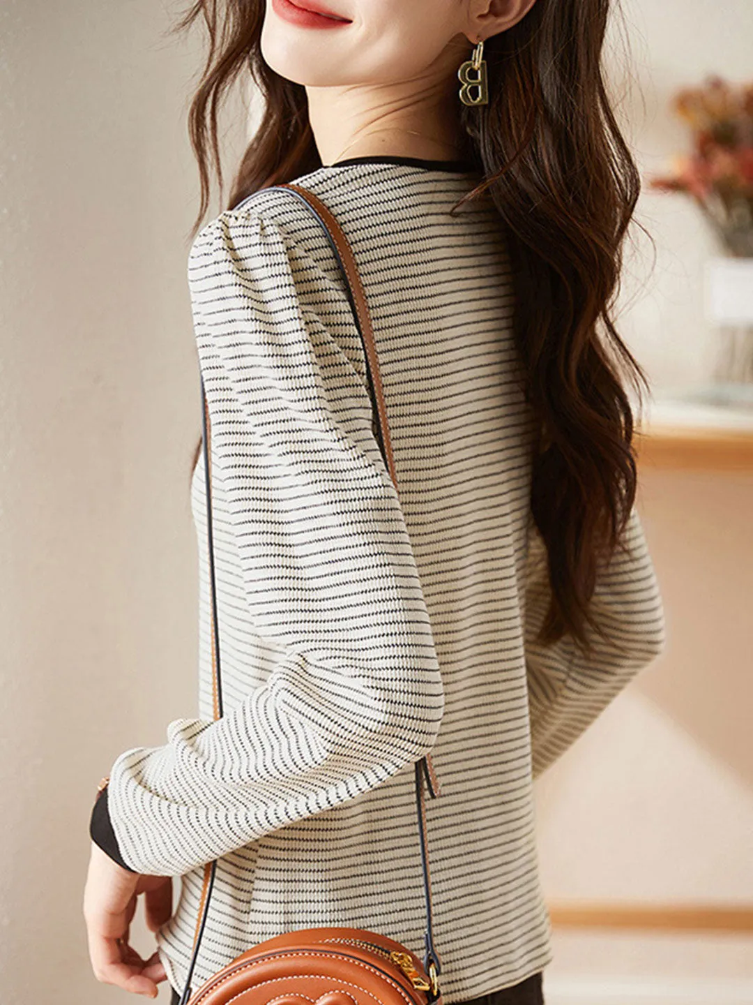 Madison Elegant Contrast Stripe Knitted Shirt